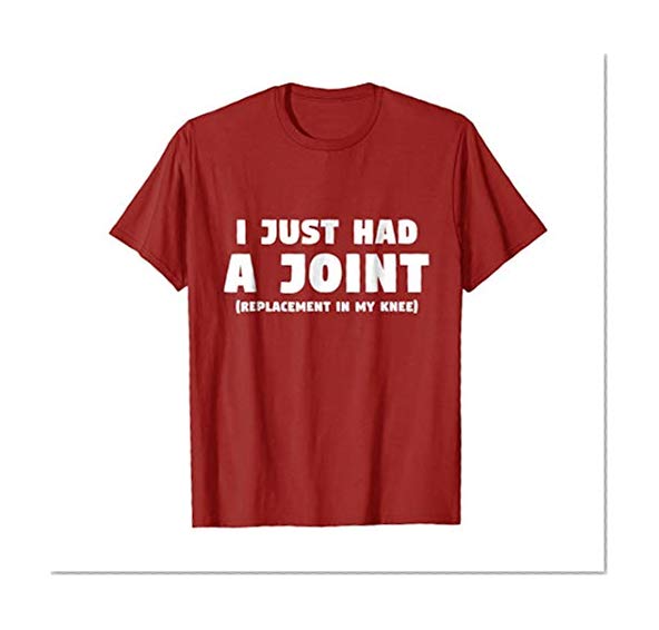 Mens Knee Replacement Gift: Funny Joint Replacement T-Shirt 3XL Cranberry