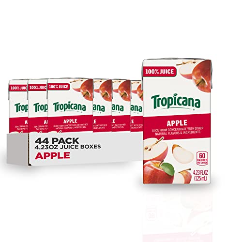 Tropicana 100% Juice Box, Apple Juice, 4.23oz, 44 Count