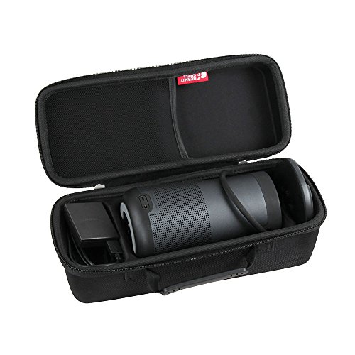 Hard EVA Travel Silver Case for Bose SoundLink Revolve+ Bluetooth Speaker with Charging Cradle by Hermitshell