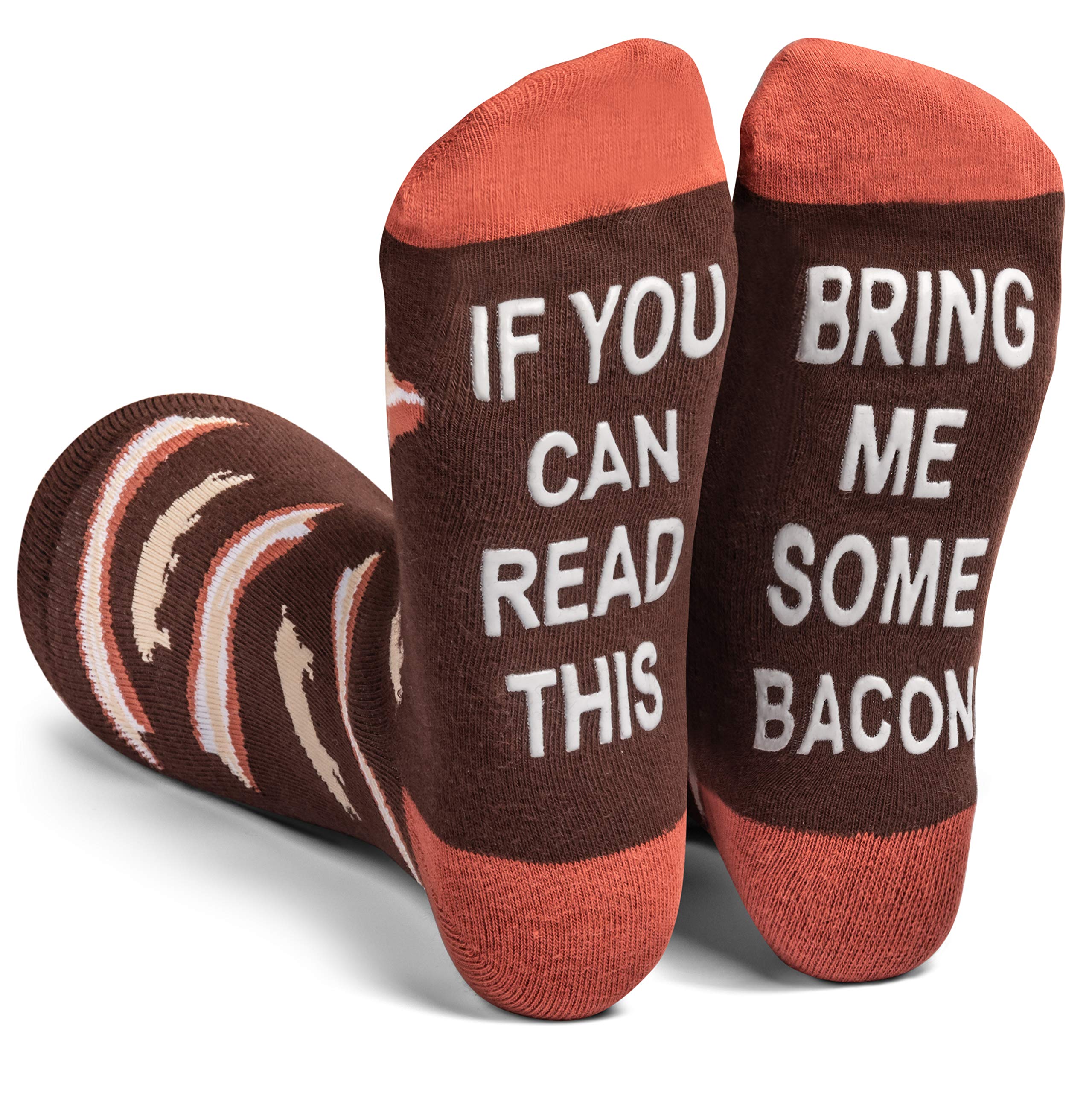 Lavley If You Can Read This - Funny Socks Novelty Gift For Men, Women and Teens Bacon