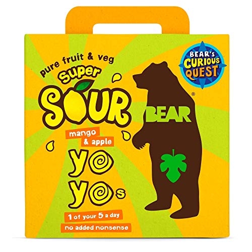 Bear Yo Yo's Super Sour Mango And Apple 10 Fruit Rolls