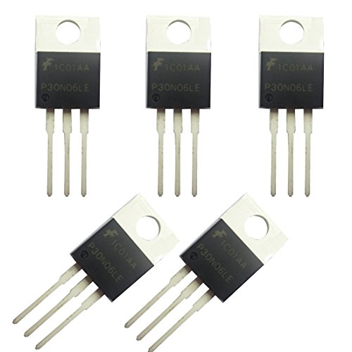 Book Cover N-Channel Power Mosfet - 30A 60V P30N06LE RFP30N06LE TO-220 ESD Rated Pack of 5