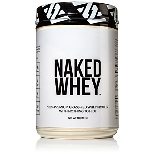 Book Cover Naked WHEY 1LB 100% Grass Fed Unflavored Whey Protein Powder - US Farms, Only 1 Ingredient, Undenatured - No GMO, Soy or Gluten - No Preservatives - Promote Muscle Growth and Recovery - 15 Servings