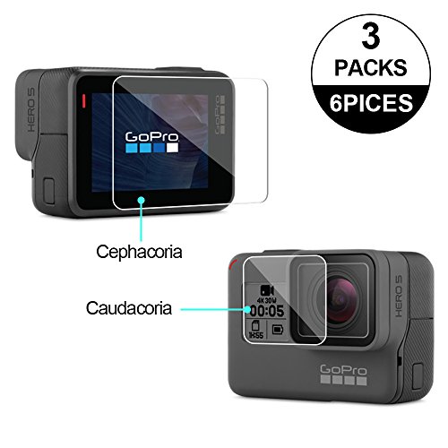 Book Cover Awinner Glass for GoPro Hero5/Hero6,Screen Protector(Screen and Lens) Ultra-Clear Tempered-Glass for Hero 5 Action Camera(3-Pack)