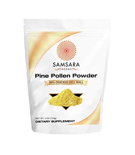 Samsara Herbs Pine Pollen Powder Wild Harvested - 99% Cracked Cell Wall (4oz/114g)