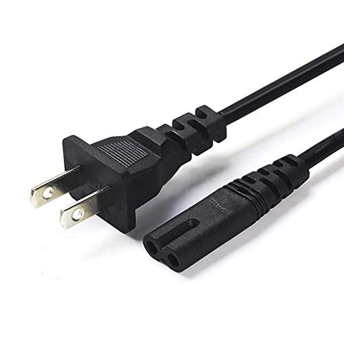 [UL Listed] 2 Prong 18 AWG AC Power Cord Compatible HP Envy 5660, OfficeJet Pro 5510 5520 6510 6600 6968 8600 8610 8620 251dw X476d, Canon iP100 MP250 MX410 and Other Model for HP Epson Canon Dell