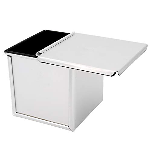 Astra Gourmet Non-Stick Aluminized/Steel Square Bread Pan with Cover,4"x4"x4"