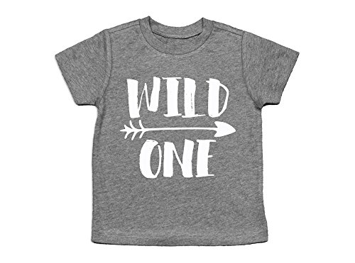 Book Cover Oliver and Olivia Apparel Wild One 1st Birthday Shirt First Birthday Top (12 Months, Gray)