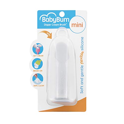 Book Cover Gray Mini BabyBum Diaper Cream Brush - Soft Silicone Diaper Cream Applicator