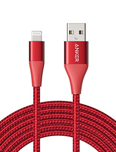 Book Cover Anker iPhone Charger Cable 10 Foot, Powerline+ II Lightning Cable, (10 ft MFi Certified) Extra Long iPhone Charging Cord Compatible with iPhone SE 11 Pro Max Xs MAX XR X 8 7 6S, iPad 8 and More (Red)