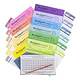 Cash Envelope System for Budgeting and Saving Money Budget Keeper, 12 Pack Assorted Colors, Tear and Water Resistant
