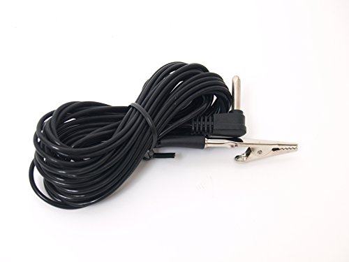 20 Foot Grounding Cable for Earth, EMF Radiation Fabrics, WiFi Radiation Protection. Just Clip it and Plug into Your Outlet Ground