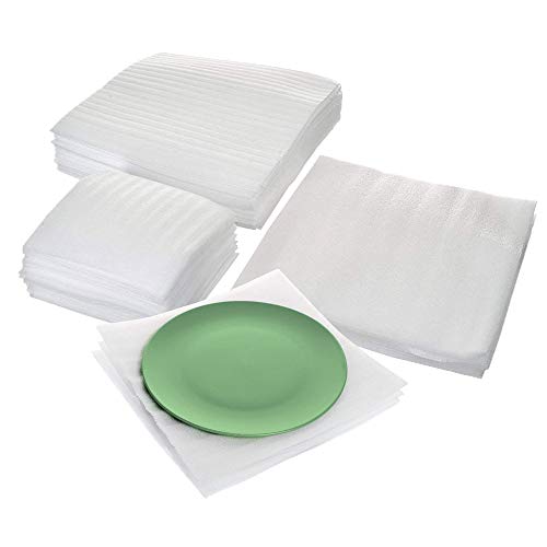 Cushion Foam Sheet and Pouch Variety Bundle Pack (60 Pack), Packing Supplies for Moving, Wrapping Dishes, Glasses, Furniture Legs, by California Basics