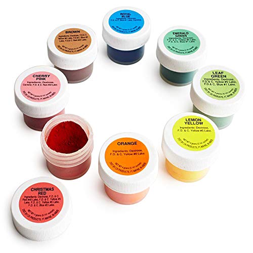Powdered Food Coloring Kit - Set of 8 - Includes a List of Pro Uses by Cakegirls