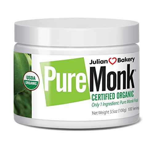 Julian Bakery Organic Pure Monk | Monk Fruit Extract | Sweetener | Sugar Free | 3.5oz | 100 Servings
