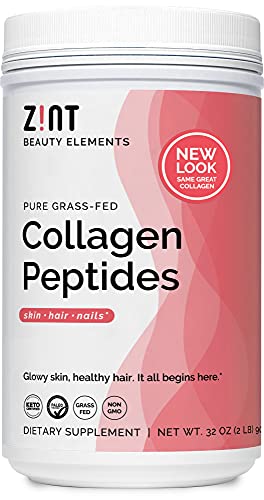 Zint Collagen Peptides Powder (32 oz): Paleo & Keto Certified - Granulated Collagen Hydrolysate Types I & III for Enhanced Absorption - Enzymatically Hydrolyzed Protein for Women & Men