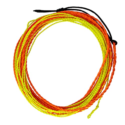 Riverruns12ft,13ft Tenkara Fly Fishing Line Tapered Braided Floating Fishing Line with Black Backing line. (Orange&Yellow, 12ft)