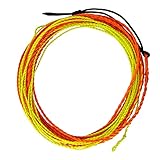 AVENTIK EUPHENG Riverruns Tenkara Line Tapered Furled Line Fly Line 12ft/13ft Braided Furled Line(Orange/Yellow,12ft)