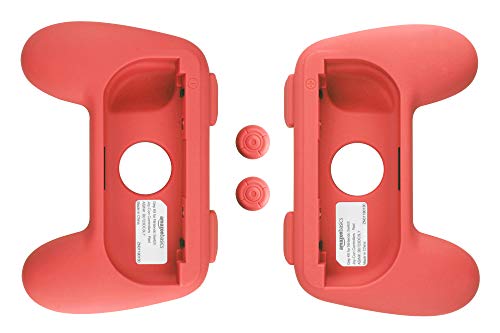 Book Cover Amazon Basics Grip Kit for Nintendo Switch Joy-Con Controllers - Red