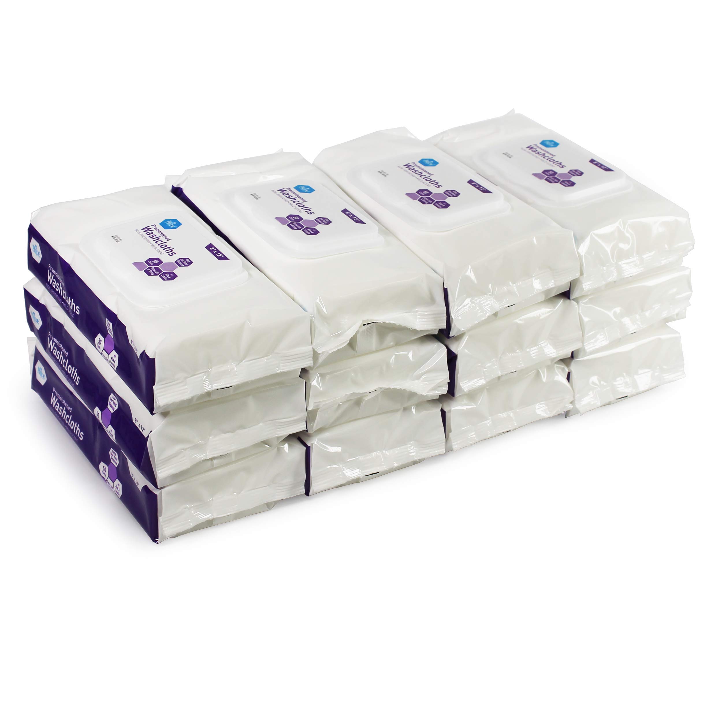 Medpride Disposable Premoistened Washcloths for Adults| 600-count, 8” x 12”| Silky Soft Wet Wipes W/Aloe & Lanolin Mild Scent| Ideal for Skincare/Personal Cleansing, Makeup Removing, Travel & More