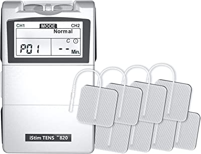 Book Cover iStim EV-820 TENS Machine with 8 of electrodes,for Pain Management, Back Pain and Rehabilitation
