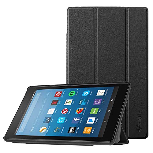 Fintie Slim Case for All-New Amazon Fire HD 8 Tablet (7th and 8th Generation Tablets, 2017 and 2018 Releases), Ultra Lightweight Slim Shell Standing Cover with Auto Wake/Sleep, Black
