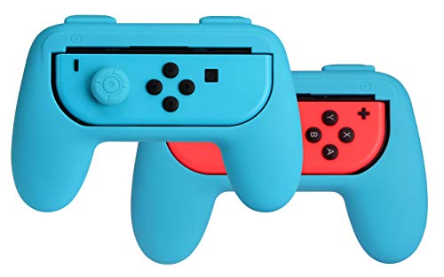 Book Cover AmazonBasics Grip Kit for Nintendo Switch Joy-Con Controllers - Blue