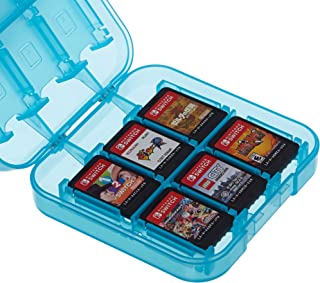 Book Cover AmazonBasics Game Storage Case for 24 Nintendo Switch Games - 3.4 x 3.4 x 1 Inches, Blue
