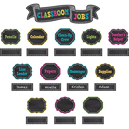 Book Cover Teacher Created Resources Chalkboard Brights Classroom Jobs Mini Bulletin Board