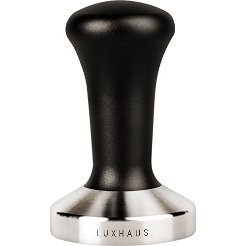 Book Cover LuxHaus 58mm Espresso Tamper - Premium Barista Coffee Tamper with 100% Flat Stainless Steel Base