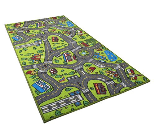 Book Cover Kids Carpet Playmat Rug City Life Great for Playing with Cars and Toys - Play, Learn and Have Fun Safely - Kids Baby, Children Educational Road Traffic Play Mat, for Bedroom Play Room Game Safe Area