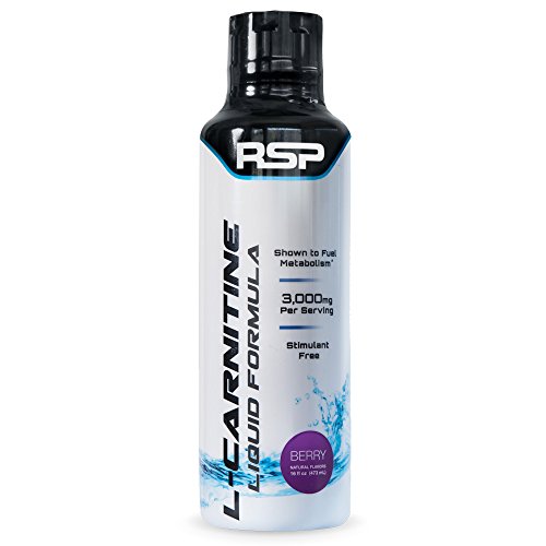 RSP Liquid L-Carnitine 3000 - Weight Loss & Fat Burner Supplement for Men & Women, Stimulant Free Metabolism Enhancement, Max Strength Liquid L-Carnitine for Rapid Absorption Berry, 16 oz.