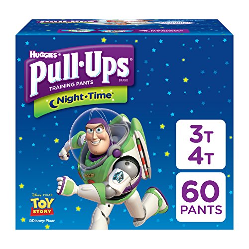 Book Cover Pull-Ups Night-Time, 3T-4T (32-40 lb) Disposable Potty Training Pants for Toddler Boys, 60 Count
