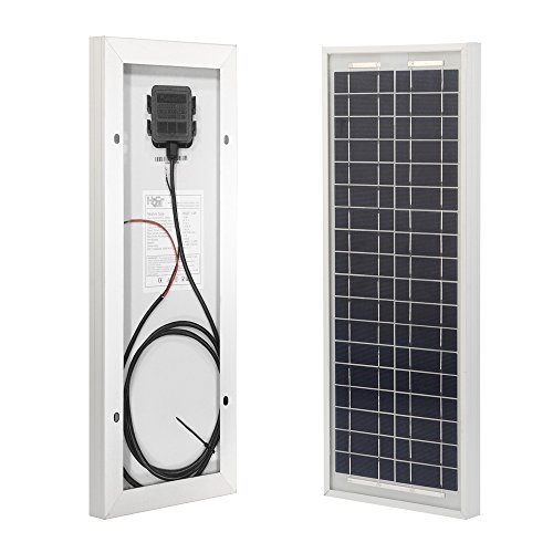 HQST 10W 12V Polycrystalline Solar Panel High Efficiency Module Off Grid PV Power for Battery Charging, Boat, Caravan, RV and Any Other Off Grid Applications