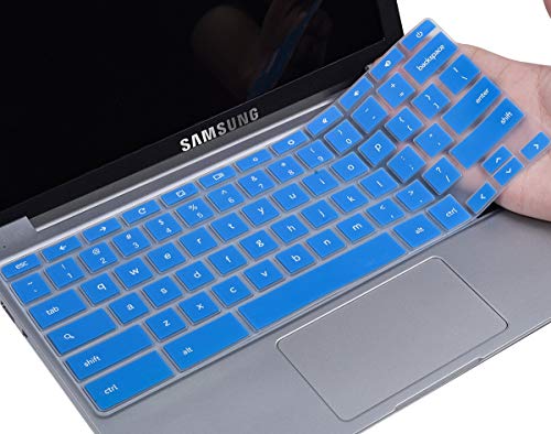 CaseBuy Keyboard Cover Skin Compatible 2019/2018/2017 Samsung Chromebook 3 XE500C13 XE501C13 11.6 inch / 11.6" Samsung Chromebook 2 XE500C12 / Samsung Chromebook Plus V2 2-in-1 XE520QAB 12.2", Blue