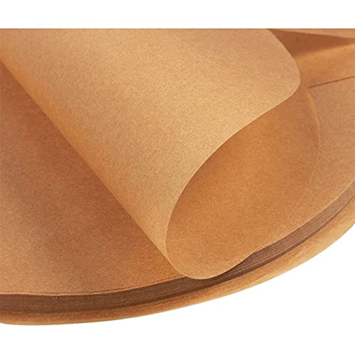 Juvale 100 Count Round Parchment Paper - Unbleached Parchment Paper, Baking Paper Sheets, Cake Pan Liners Easy Lift Tabs 9-inch Round Cake Pans, Brown