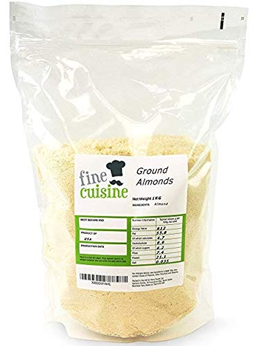 Ground Almonds 1kg Bag - Almond flour is ideal for Gluten Free Baking. Just substitute regular flour for Ground Almond Flour. Suitable for Vegetarian and Vegan diets.
