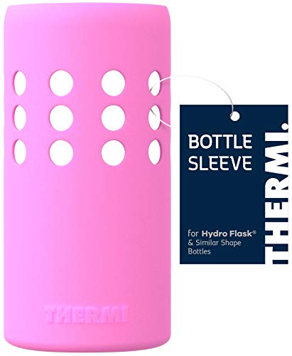 Thermi Protective Silicone Sleeve for Hydro Flask Water Bottles (18oz, 21oz, 32oz, 40oz, 64oz) (Classic Pink, 32oz)