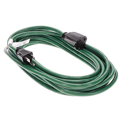 Otimo 25 Ft 16/3 SJTW Green, Outdoor Extension Cord - 3 Prong Ground Plug, 13A 1625W, Water & Weather Resistant, Flame Retardant