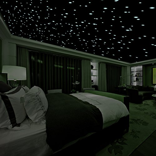 Book Cover Realistic 3D Domed Glow in The Dark Stars,606 Dots for Starry Sky, Perfect for Kids Bedding Room Gift(606 Stars) (Green)