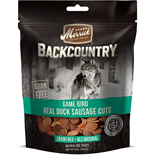Merrick Backcountry Game Bird Real Duck Sausage Dog Treat, 5oz