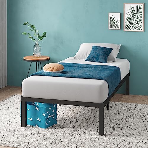 ZINUS Luis 14 Inch QuickLock Metal Platform Bed Frame / Mattress Foundation with Steel Slat Support / No Box Spring Needed / Easy Assembly, Twin