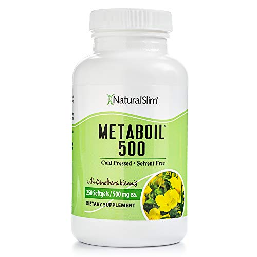 NaturalSlim Metaboil Supplement with Essential Oil Oenothera Biennis (Primrose Oil), Formulated by Metabolism and Weight Loss Specialist- Natural Anti-Inflamatory and Burner of Resistive Fat