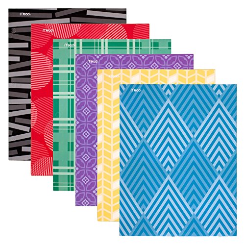 Mead 2-Pocket Paper Folder, Fashion, Assorted Designs, 12 Pack (38214)