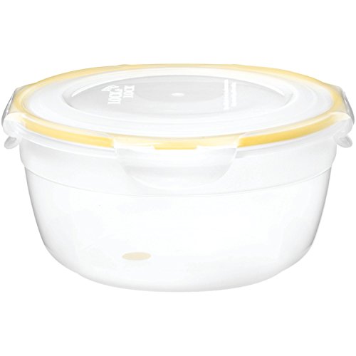 Lock&Lock Easy Match by Starfrit 71 oz Round Container, Clear/Orange