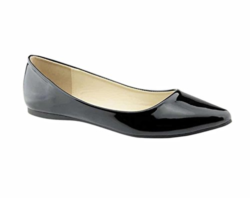 Bella Marie BellaMarie Angie-28 Women's Classic Pointy Toe Ballet Flat Shoes