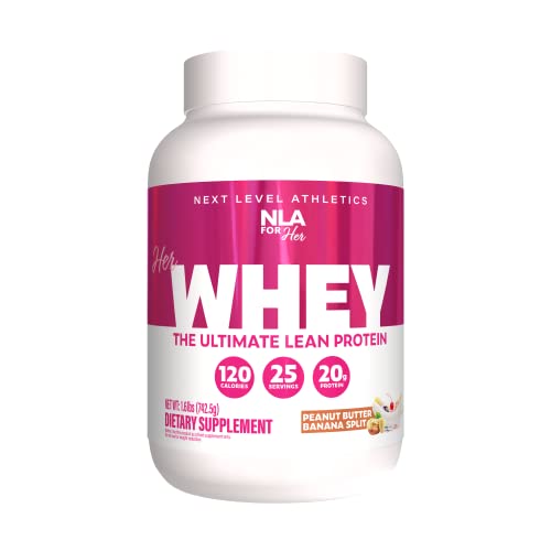 Her Whey (Peanut Butter Banana Split) -1.7 lb tub-Whey Isolate for Women (25 Servings, 20g Protein) Fitness Recovery, Builds Optimal Lean Muscle, Quick Absorbing, Appetite Weight Control, Low Calorie