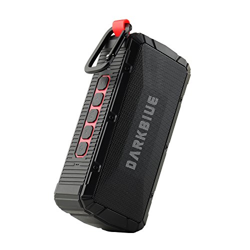 DarkBlue The Newest Generation Ultra Outdoor Portable Wireless Bluetooth Speakers,with Amazing Enhanced Super Bass,10W+ Louder Volume, Hands Free, FM Radio, TF Card, IPX6 Waterproof (Black)
