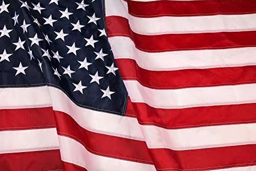 American Flag 3x5 ft : Longest Lasting US Flag Made from Nylon - Embroidered Stars - Sewn Stripes - UV Protection Perfect for Outdoors! USA Flag
