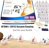 26 Cupping Cups Biomagnetic Traditional Chinese Therapy Cupping Set Household Pull Out Vacuum Cupping Kit/Chinese Massage Medical Hijama Suction Acupuncture